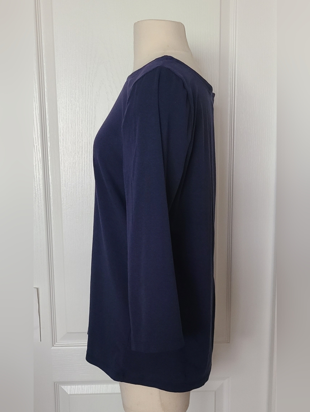 Lilly Pulitzer Halee Tee Shirt Boat Neck 3/4-Sleeve Low Tide Navy Sz XXL - Picture 4 of 14